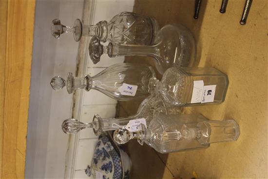 Cut glass decanters